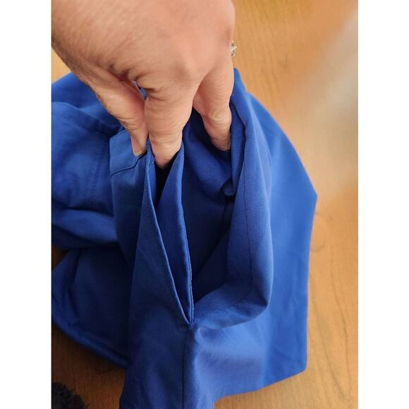 ClimateRight by Cuddl Duds Scrub Top Women's Size L Metro Blue 2 Way Pockets - Picture 6 of 7